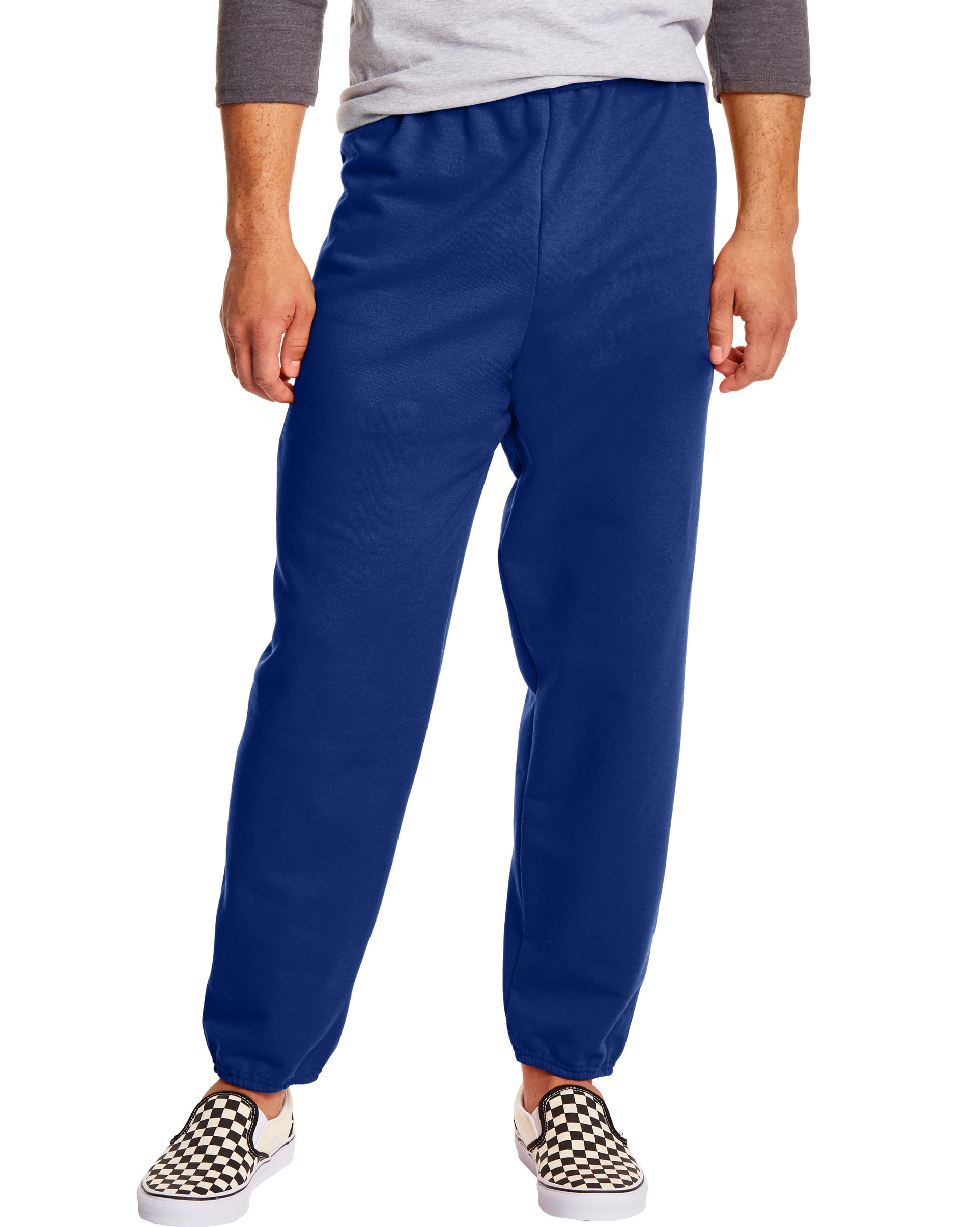 Hanes EcoSmart Men's Fleece Sweatpants, 2-Pack, 32 Deep Royal L