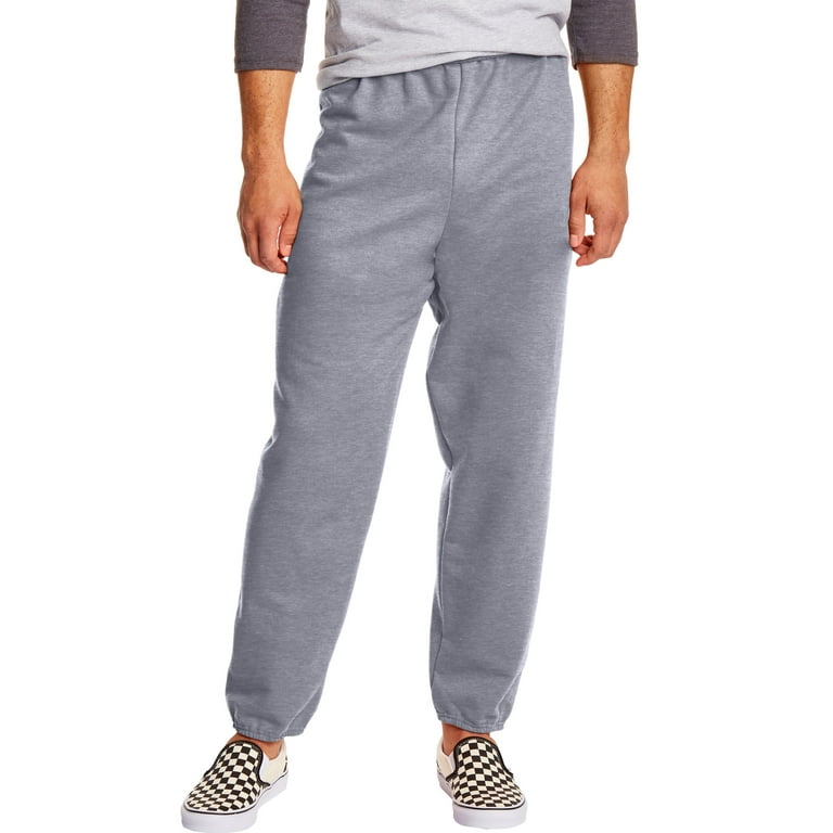 Hanes EcoSmart Men's Fleece Sweatpants, 2-Pack, 32 Light Steel S