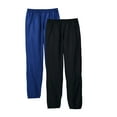 thumbnail image 1 of Hanes EcoSmart Men's Fleece Sweatpants, Value 2-Pack, 32" Black/Royal 3XL, 1 of 7