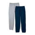 thumbnail image 1 of Hanes EcoSmart Men's Fleece Sweatpants, Value 2-Pack, 32" Light Steel/Navy L, 1 of 7