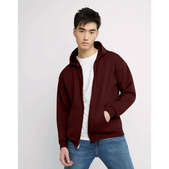 Hanes Men's & Big Men's EcoSmart Full Zip Fleece Hoodie Sweatshirt, Sizes S-3XL