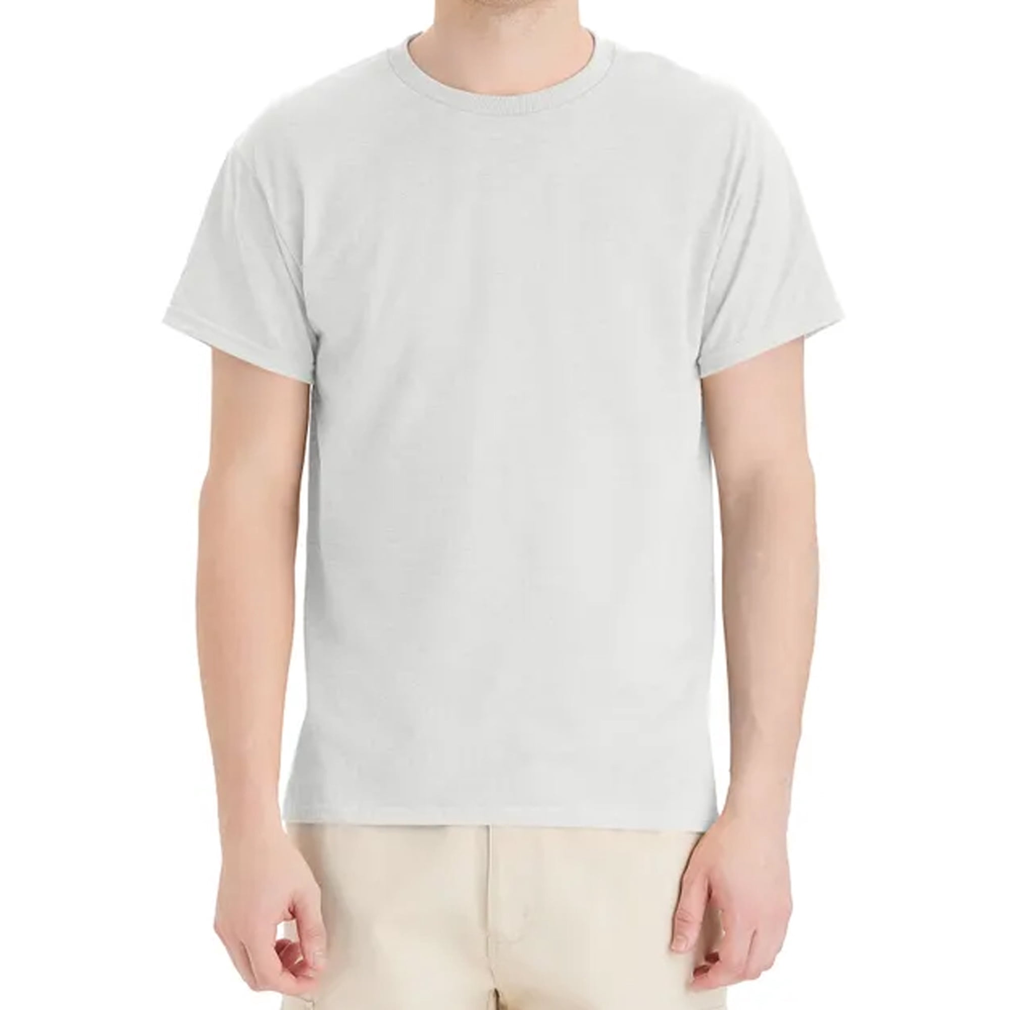 Hanes EcoSmart Men’s Short Sleeve T-Shirt, Crewneck Classic Fit Tee ...