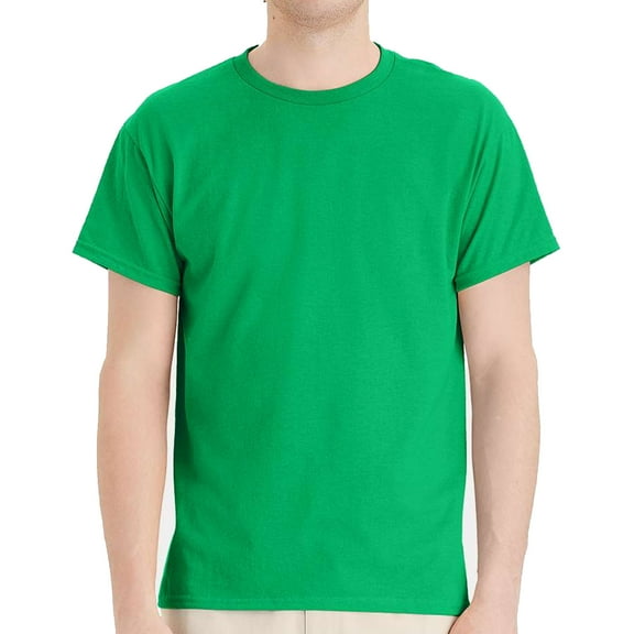 Hanes EcoSmart Men's Short Sleeve T-Shirt, Crewneck Classic Fit Tee, Cotton-Poly, Kelly Green, 3XL