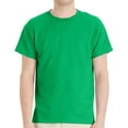 thumbnail image 1 of Hanes EcoSmart Men's Short Sleeve T-Shirt, Crewneck Classic Fit Tee, Cotton-Poly, Kelly Green, S, 1 of 5