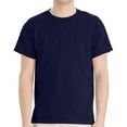 thumbnail image 1 of Hanes EcoSmart Men's Short Sleeve T-Shirt, Crewneck Classic Fit Tee, Cotton-Poly, Navy, XL, 1 of 5