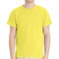 thumbnail image 1 of Hanes EcoSmart Men's Short Sleeve T-Shirt, Crewneck Classic Fit Tee, Cotton-Poly, Yellow, 3XL, 1 of 5