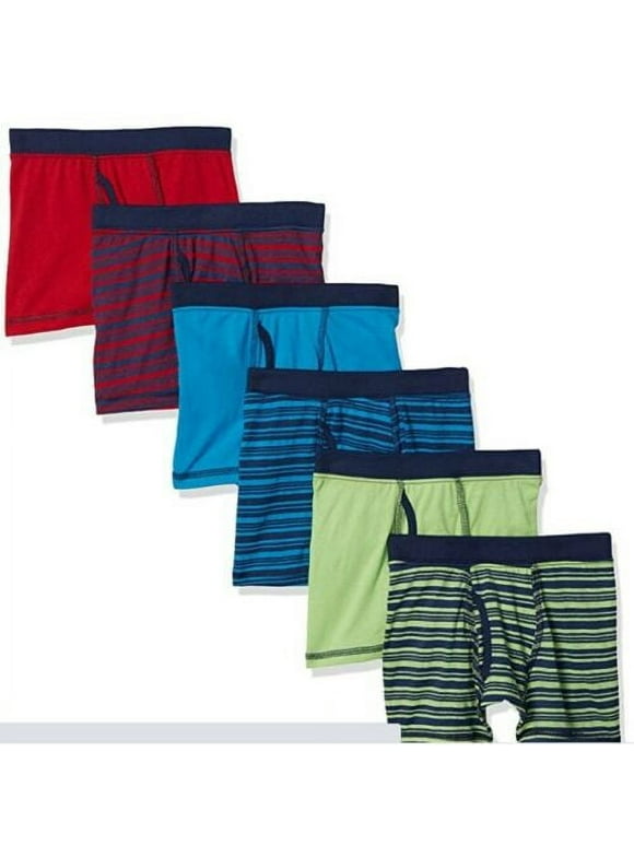 Hanes EcoSmart Tagless Boxer Brief Underwear, 6-Pack (Toddler Boys)