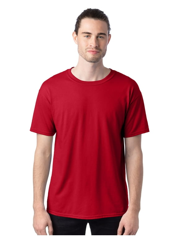 Hanes EcoSmart Unisex Crewneck T-Shirt Deep Red L