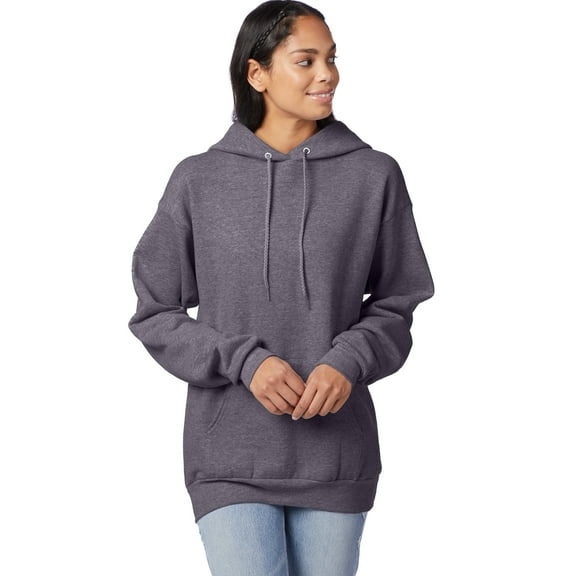 Hanes EcoSmart Unisex Fleece Hoodie (Big & Tall Sizes Available) Charcoal Heather XL