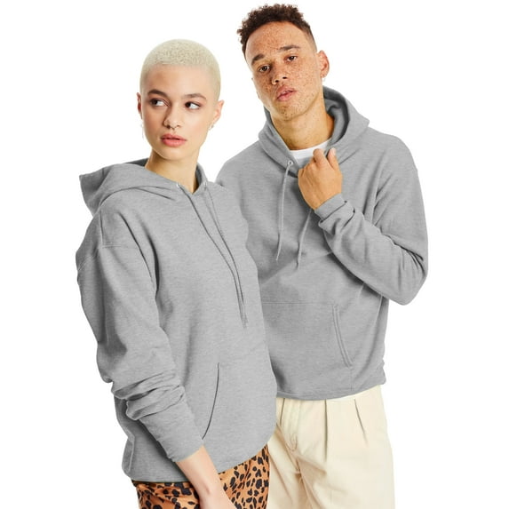 Hanes EcoSmart Unisex Fleece Hoodie (Big & Tall Sizes Available) Light Steel XL