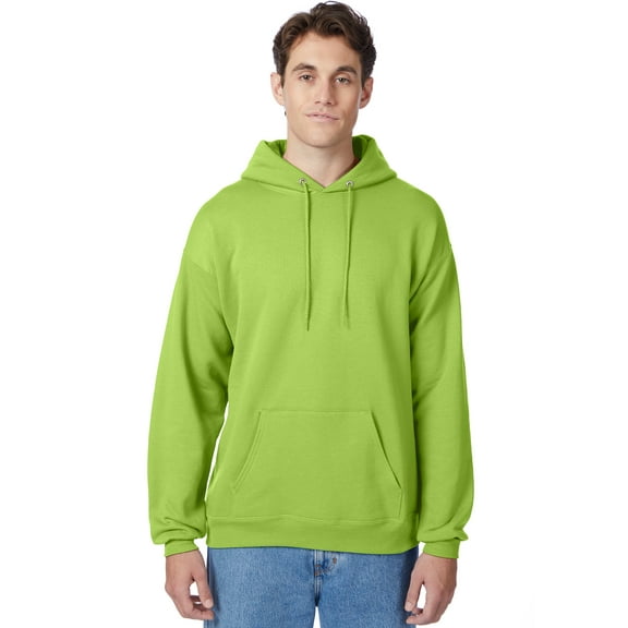 Hanes EcoSmart Unisex Fleece Hoodie (Big & Tall Sizes Available) Lime S