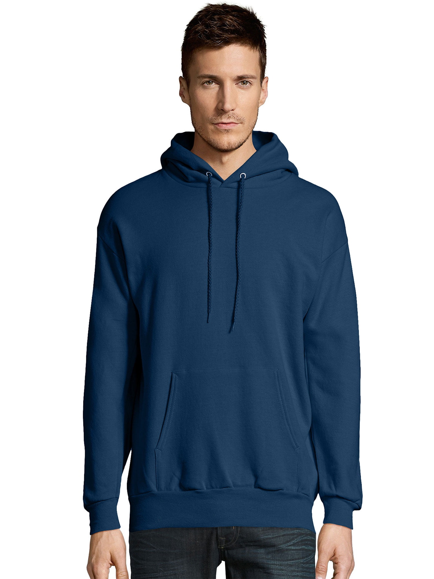 Hanes EcoSmart Unisex Fleece Hoodie (Big \u0026 Tall Sizes Available) Navy 5XL