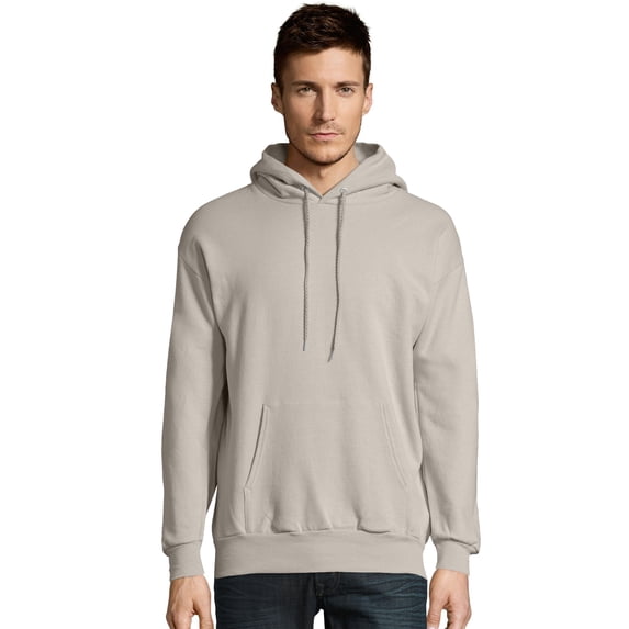 Hanes EcoSmart Unisex Fleece Hoodie (Big & Tall Sizes Available) Sand M