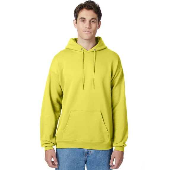 Hanes EcoSmart Unisex Fleece Hoodie (Big & Tall Sizes Available) Yellow S