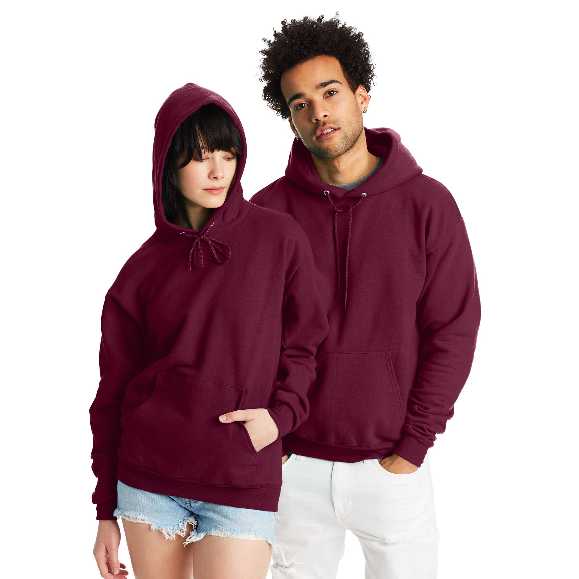 Hanes EcoSmart Unisex Fleece Hoodie Maroon XL - Walmart.com