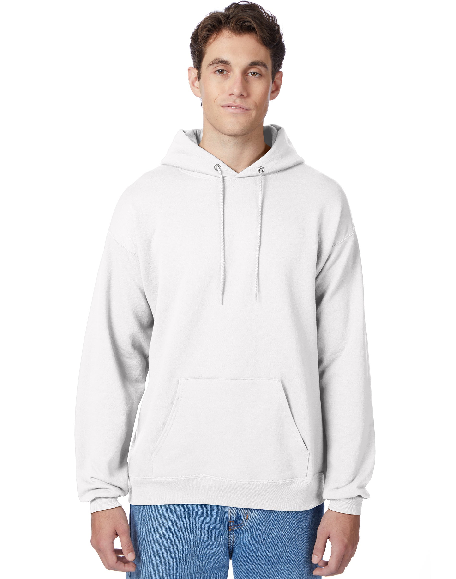 Hanes EcoSmart Unisex Fleece Hoodie White L - Walmart.com