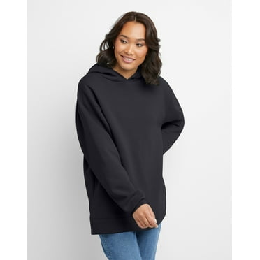 Hanes EcoSmart Women's Fleece Hoodie Ebony S