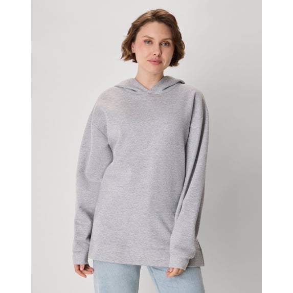 Hanes EcoSmart Women's Fleece Hoodie Light Steel 2XL