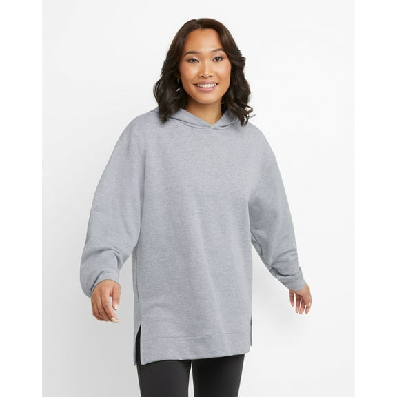 Hanes EcoSmart Women's Fleece Hoodie Light Steel S