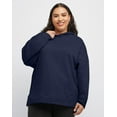 thumbnail image 1 of Hanes EcoSmart Women's Fleece Hoodie (Plus Size) Navy Heather 2X, 1 of 5