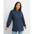 thumbnail image 1 of Hanes EcoSmart Women's Fleece Hoodie Navy Heather L, 1 of 5