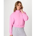 thumbnail image 1 of Hanes EcoSmart Women’s Fleece Quarter-Zip Pullover Spirited Pink M, 1 of 6