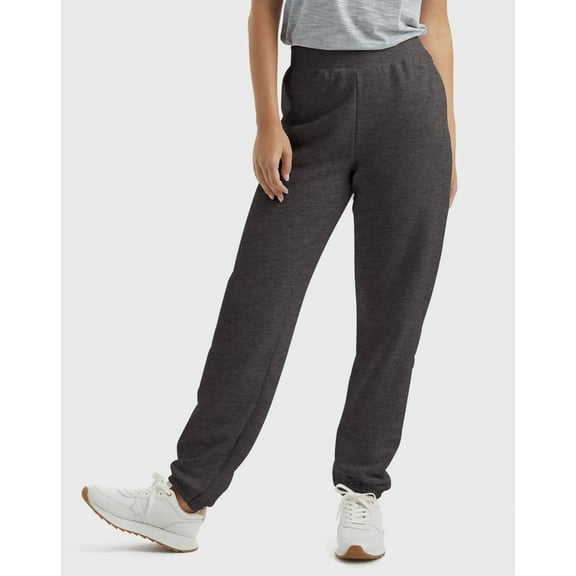 Hanes EcoSmart Women's Fleece Sweatpants with Cinched Cuffs, 30" Slate Heather M