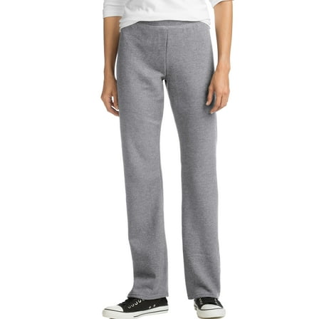 Hanes EcoSmart Women's Fleece Sweatpants with Open Bottom Legs, 28.5" (Petite Size) Light Steel M
