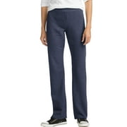Hanes EcoSmart Women's Fleece Sweatpants with Open Bottom Legs, 28.5" (Petite Size) Navy Heather L