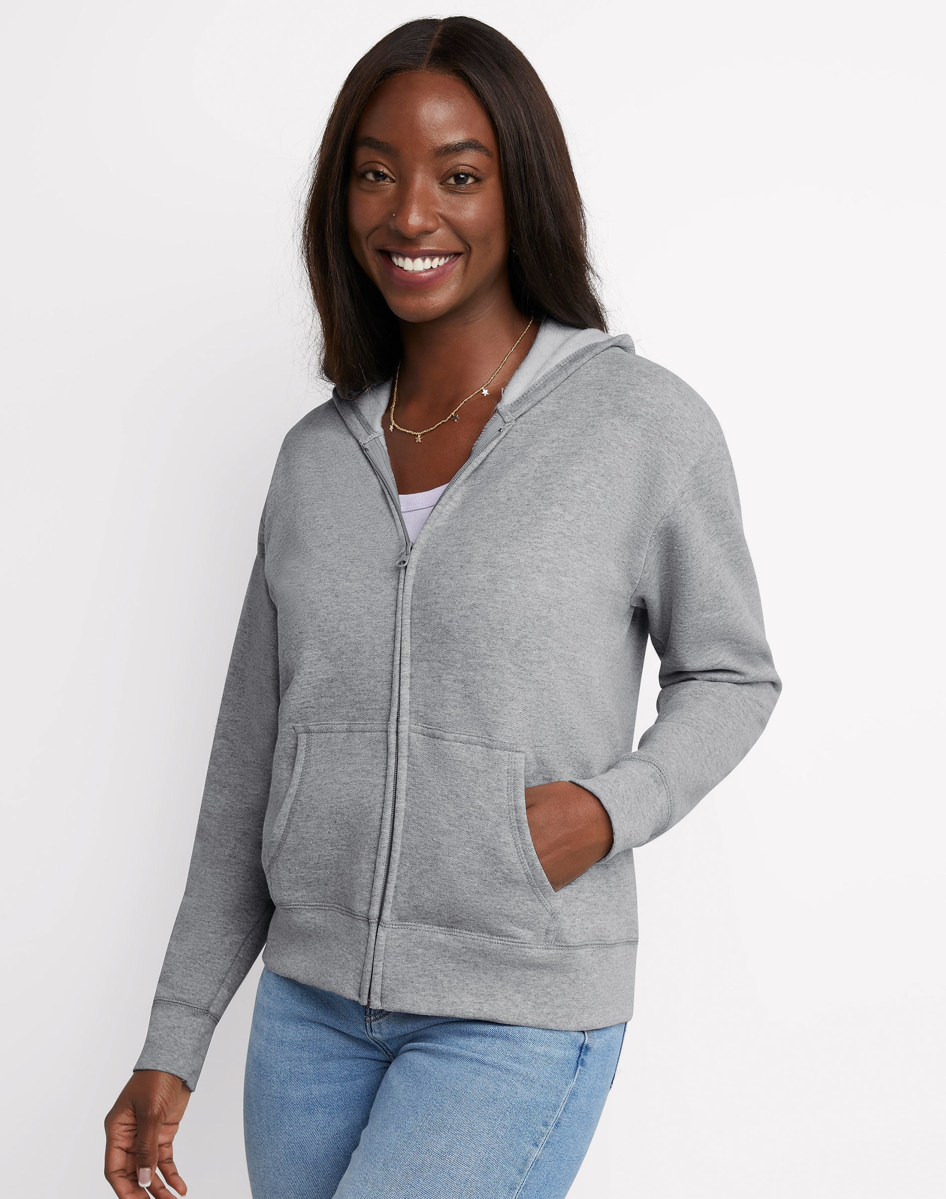 Hanes EcoSmart Women's Fleece Hoodie with Kangaroo Pocket, Sizes S-XXL 