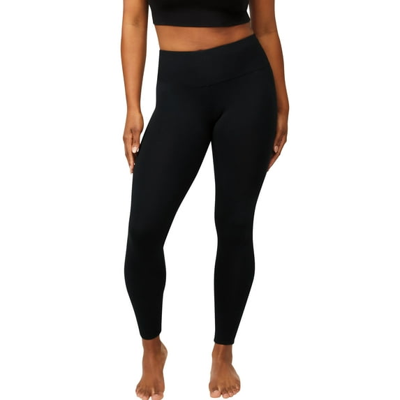 Hanes EcoSmart Women's High-Waisted Leggings with Shaping Black 2XL