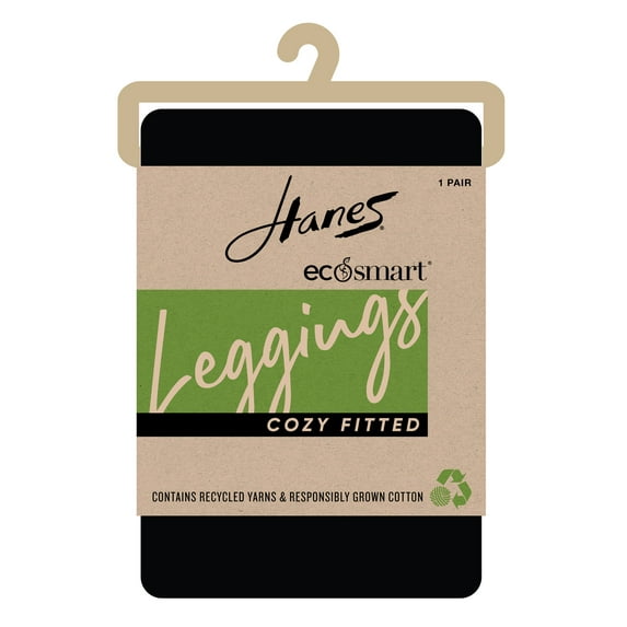 Hanes EcoSmart Women's Leggings with Cozy Lining Black XL