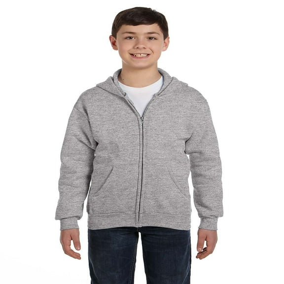 Hanes - EcoSmart Youth Full-Zip Hooded Sweatshirt - P480