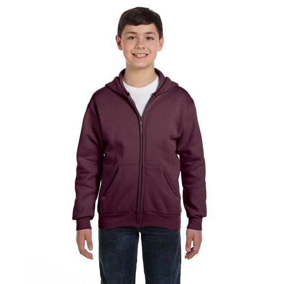 Hanes - EcoSmart Youth Full-Zip Hooded Sweatshirt - P480
