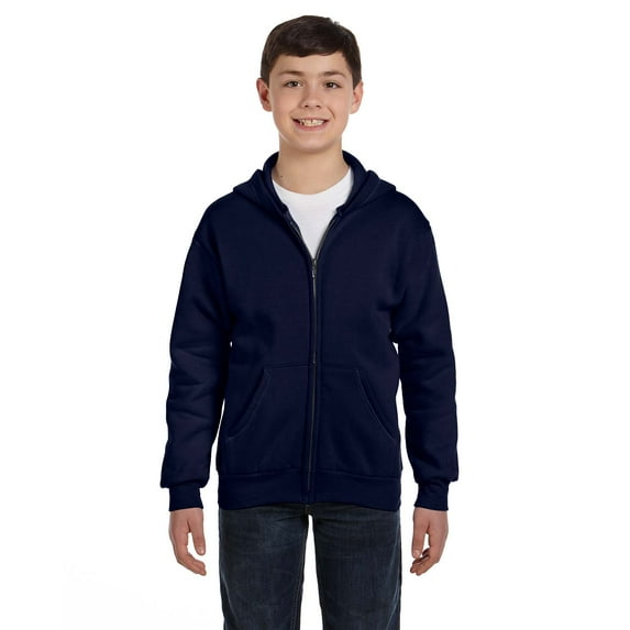 Hanes - EcoSmart Youth Full-Zip Hooded Sweatshirt - P480