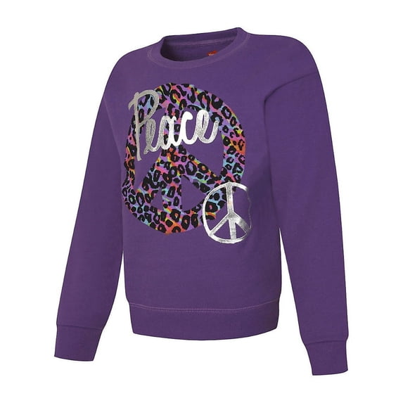 Hanes EcoSmart® Girls' Peace Crewneck Sweatshirt OK268