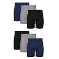 thumbnail image 1 of Hanes Men's Value Pack Covered Waistband Boxer Briefs, 6 Pack, 1 of 5