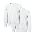 thumbnail image 1 of Hanes Ecosmart Crewneck Sweatshirt | Youth Sweatshirts 7.8oz 50/50 Cotton/polyester White Soft Fleece Pullover Pack of 2 - Size M, 1 of 5