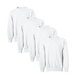 thumbnail image 1 of Hanes Ecosmart Crewneck Sweatshirt | Youth Sweatshirts 7.8oz 50/50 Cotton/polyester White Soft Fleece Pullover Pack of 4 - Size XS, 1 of 5