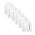 thumbnail image 1 of Hanes Ecosmart Crewneck Sweatshirt | Youth Sweatshirts 7.8oz 50/50 Cotton/polyester White Soft Fleece Pullover Pack of 6 - Size L, 1 of 5
