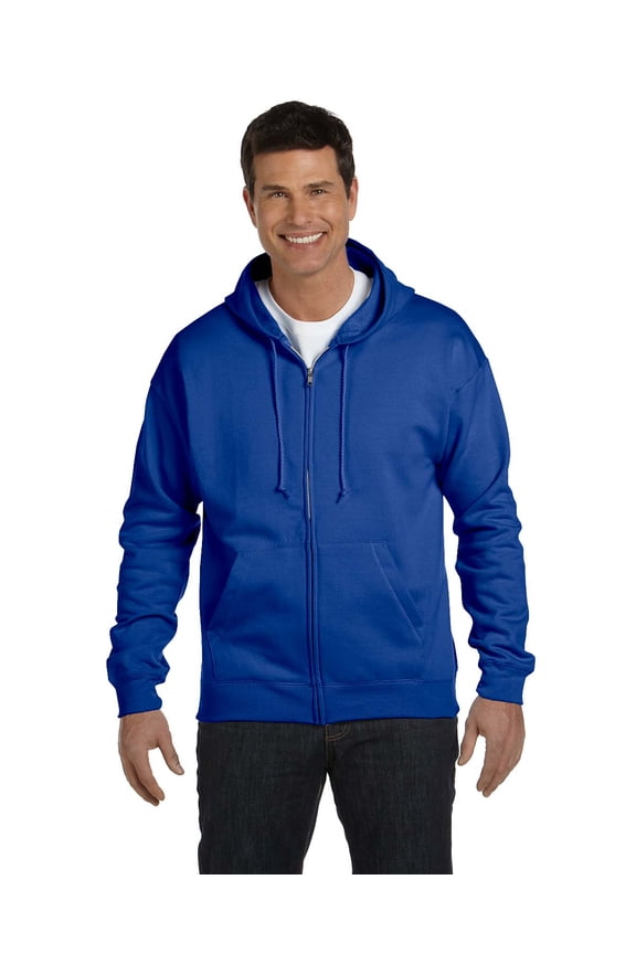 - Ecosmart Full-Zip Hooded Sweatshirt - P180, Deep Royal, 2X