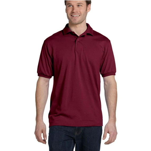 Hanes Ecosmart Men'S Polo Shirt, Cotton Jersey