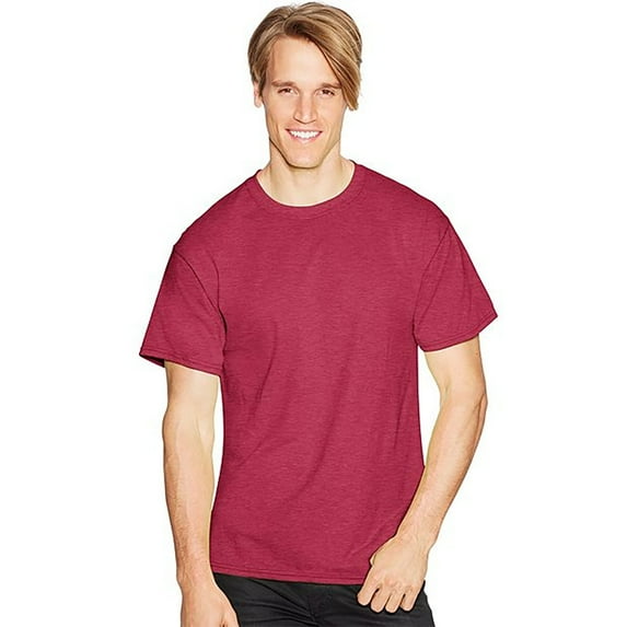 Hanes - Ecosmart T-Shirt - 5170, HEATHER RED, M, Pack Of 3, Tshirts for Women