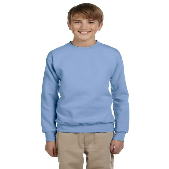 Hanes - Ecosmart Youth Crewneck Sweatshirt - P360, Light Blue, XL