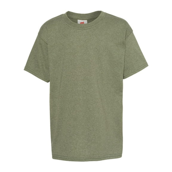 Hanes - Ecosmart Youth T-Shirt - 5370 - Heather Green - Size: L