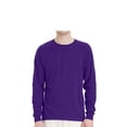 thumbnail image 1 of Hanes Essential-T Men's Long Sleeve T-Shirt, Crewneck, Classic Fit Cotton Tee, Athletic Purple, XL, 1 of 6
