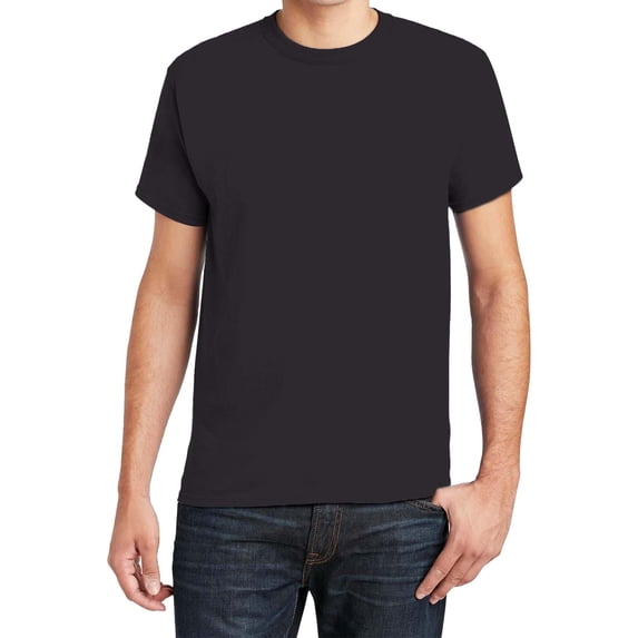 Hanes Essential Short Sleeve T-Shirt, Men's Casual Crewneck Classic Fit Tee, Black, M