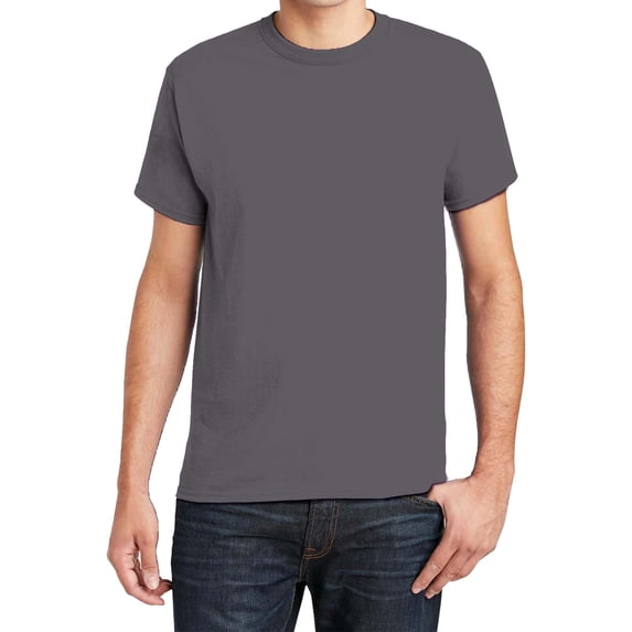 Hanes Essential Short Sleeve T-Shirt, Men's Casual Crewneck Classic Fit Tee, Charcoal Heather, M
