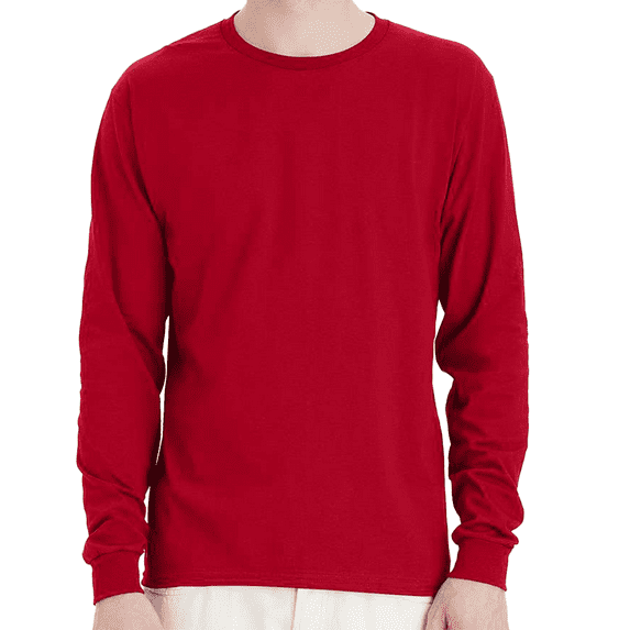 Hanes Essential Tee Shirt Long Sleeve Cotton, Sizes S-3XL