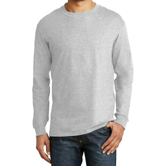 Hanes Essential Tee Shirt Long Sleeve Cotton, Sizes S-3XL